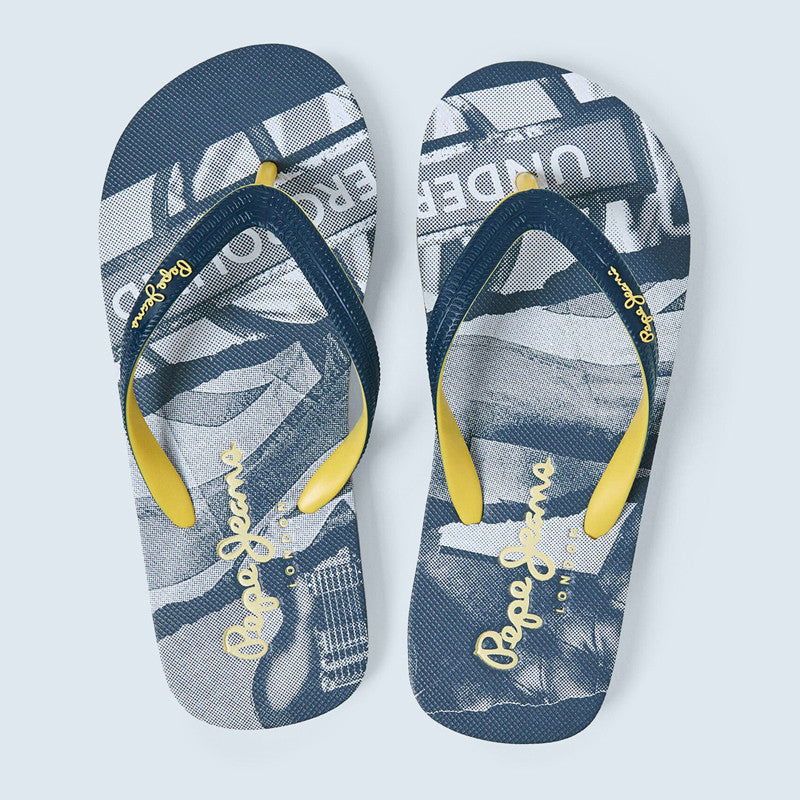 Pepe Jeans Klapki DORSET UNDERGROUND BOY junior boy PBS70050-595 NAVY -  - #tag1# - #tag2# - #tag3# - #tag4#