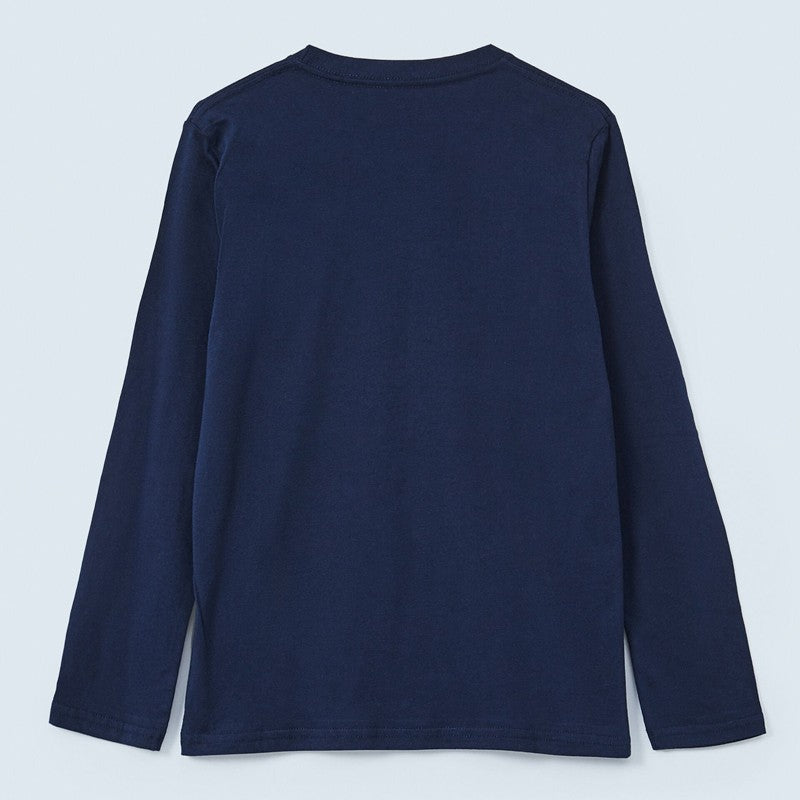 Pepe Jeans Koszulka z logo NEW HERMAN junior chłopak PB501010-595 NAVY -  - #tag1# - #tag2# - #tag3# - #tag4#