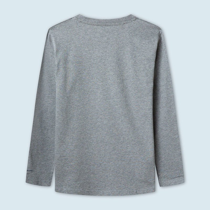 Pepe Jeans Koszulka z logo NEW HERMAN junior chłopak PB501010-933 GREY MARL -  - #tag1# - #tag2# - #tag3# - #tag4#