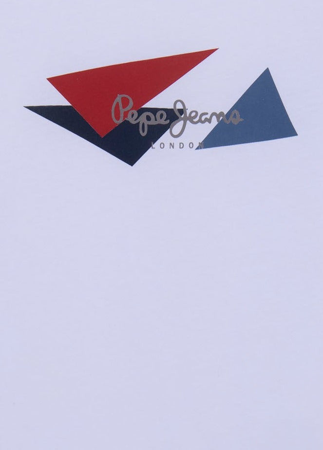 Pepe Jeans PB503519-800 Koszulka BYRON chłopak kolor biały -  - #tag1# - #tag2# - #tag3# - #tag4#