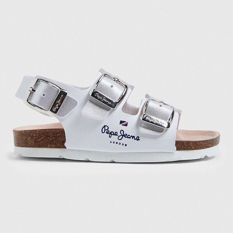 Pepe Jeans Sandały BIO CORP GIRL junior girl PGS90185-800 WHITE -  - #tag1# - #tag2# - #tag3# - #tag4#