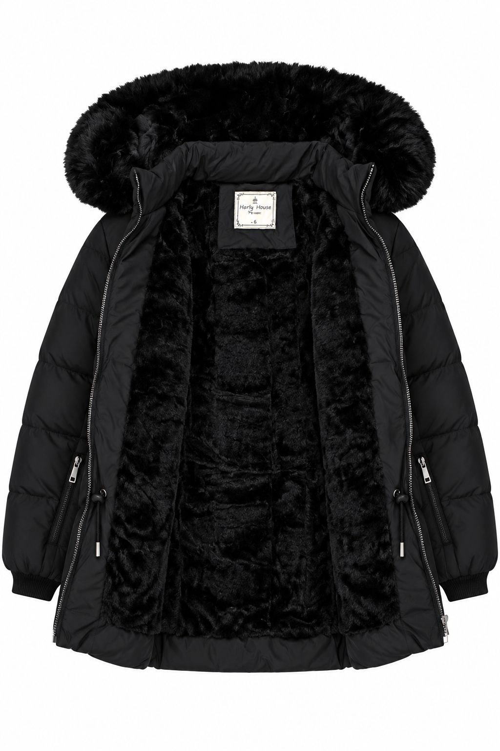Happy House KK2309-27925 black girls' winter jacket