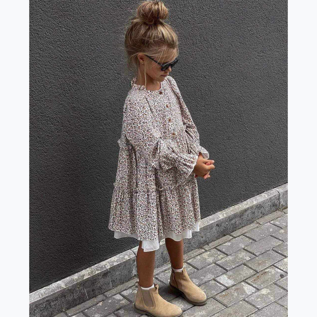 Boho dress meadow girl brown Soliday 3734-29824 GKMOD