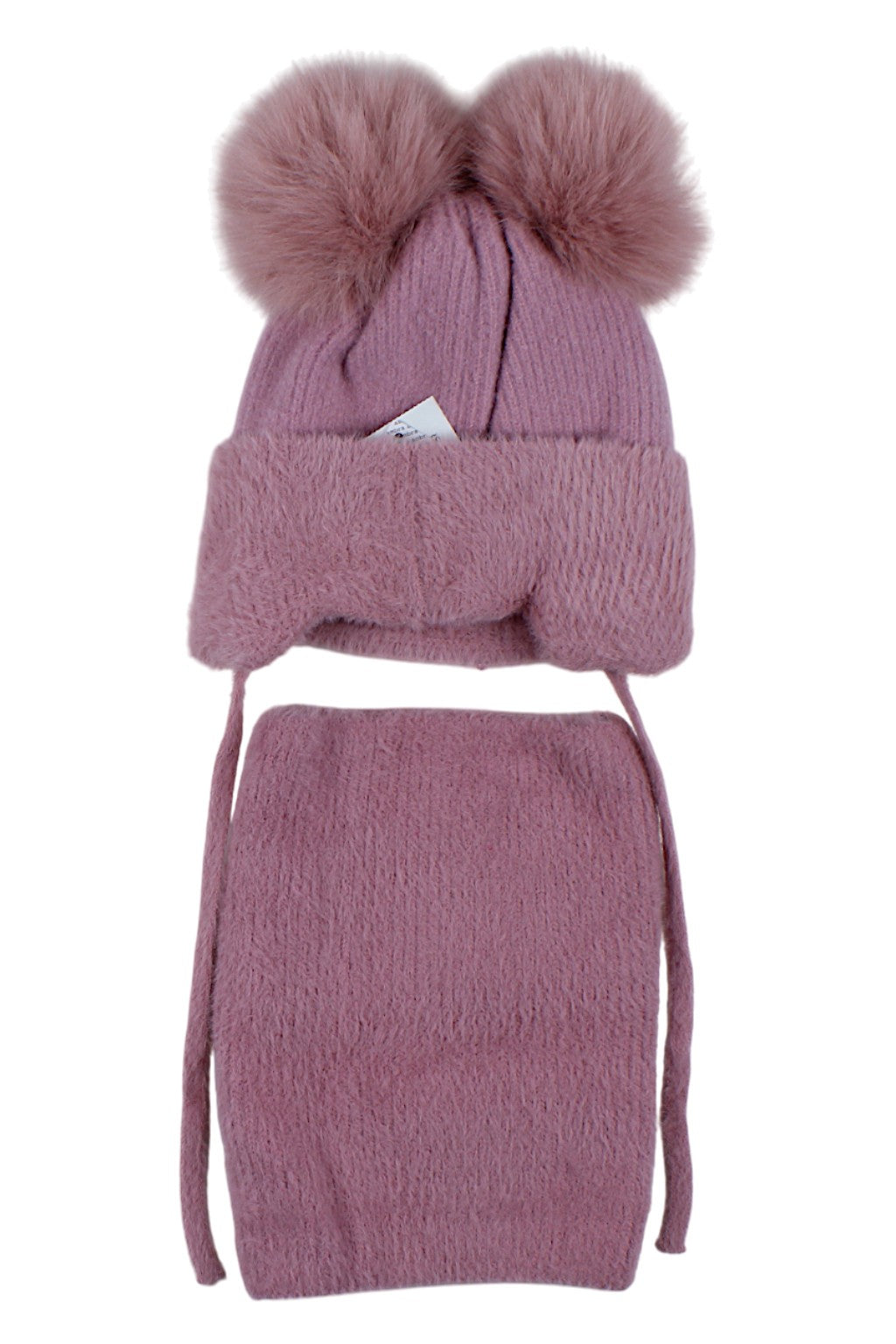 Girls' hat and scarf set, heather Ambra A20-51125-47