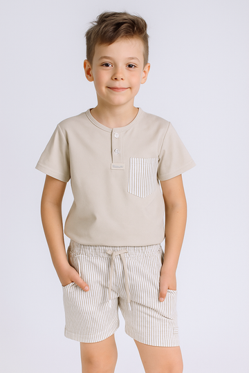 Beige pocket set for boys Blanket A7138-5625-1