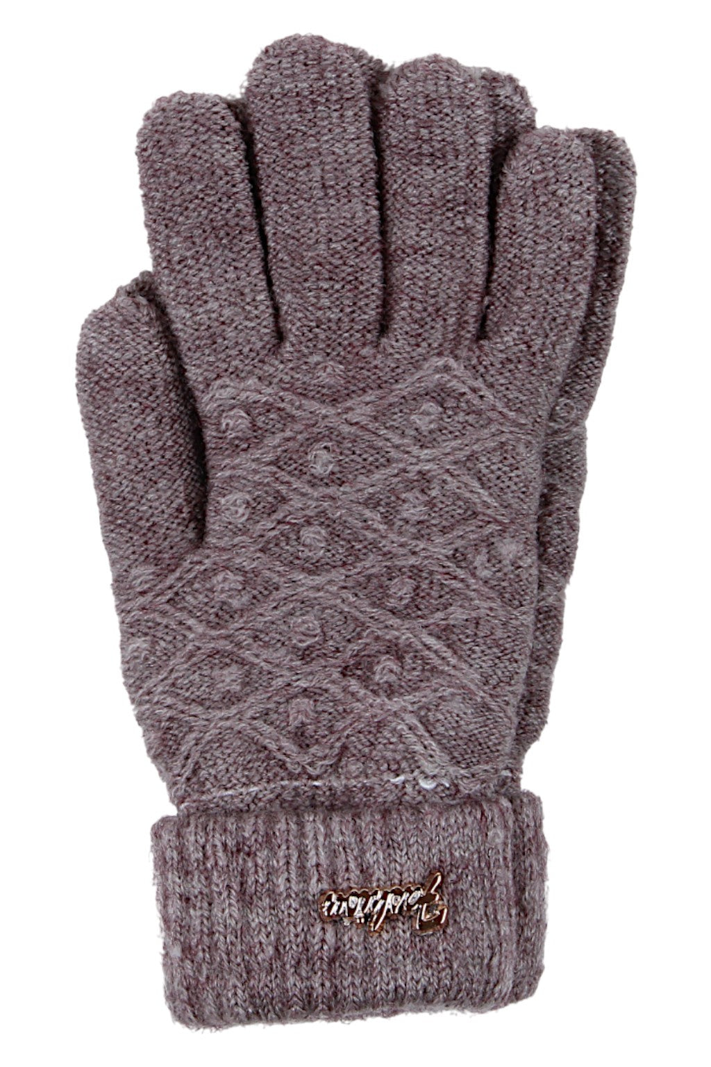 Girls' brown gloves Euro Gloves B-84-91025-4