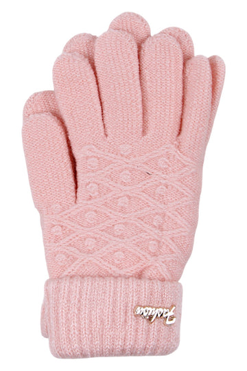 Girls' pink gloves Euro Gloves B-84-91025-40