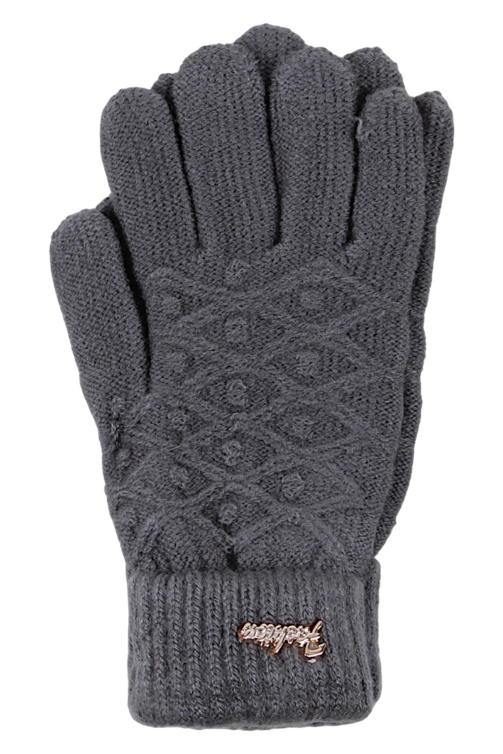 Girls' gloves gray Euro Gloves B-84-91025-42