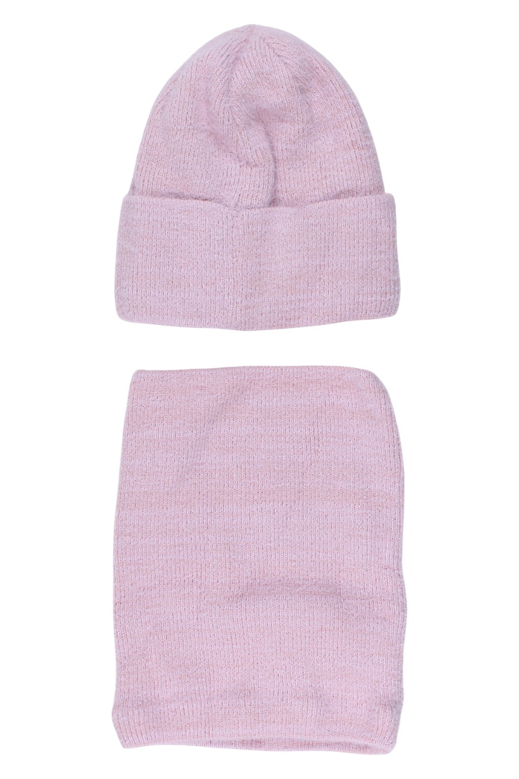 Girls' pink hat and scarf set Grans B388-P-221025