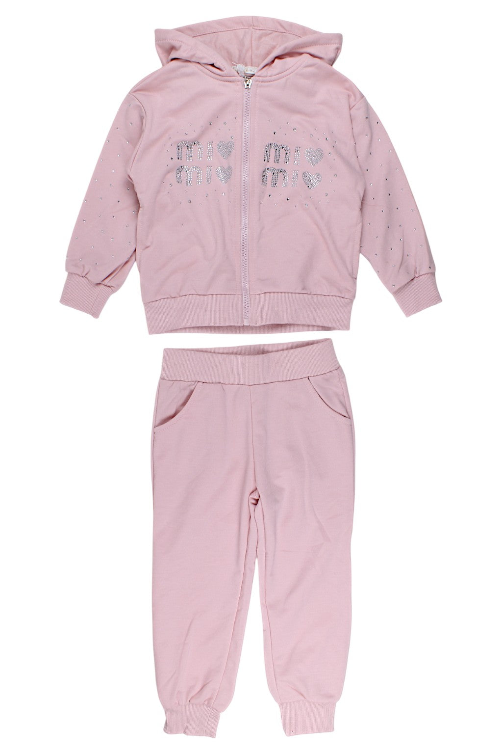Girls' pink tracksuit set BBW BBW-1154-6825-40