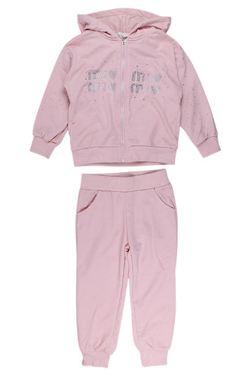 Girls' pink tracksuit set BBW BBW-1154-6825-40