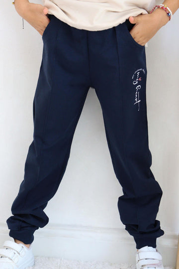 Girls' navy blue Breeze jogger sweatpants 21532-12925