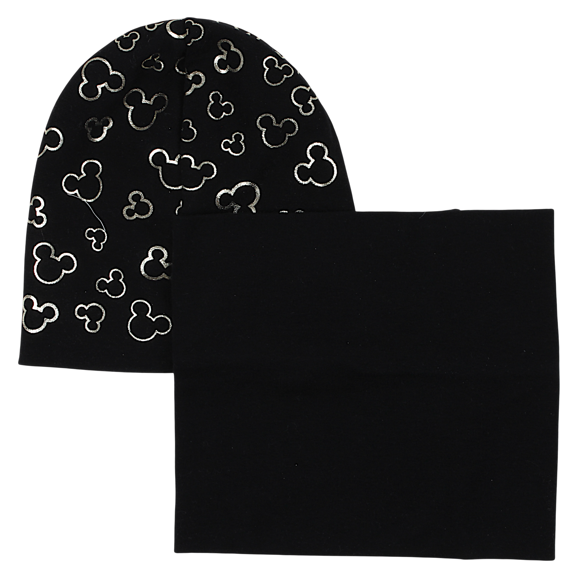 Hat with a scarf for girls black capk29.27.9.23