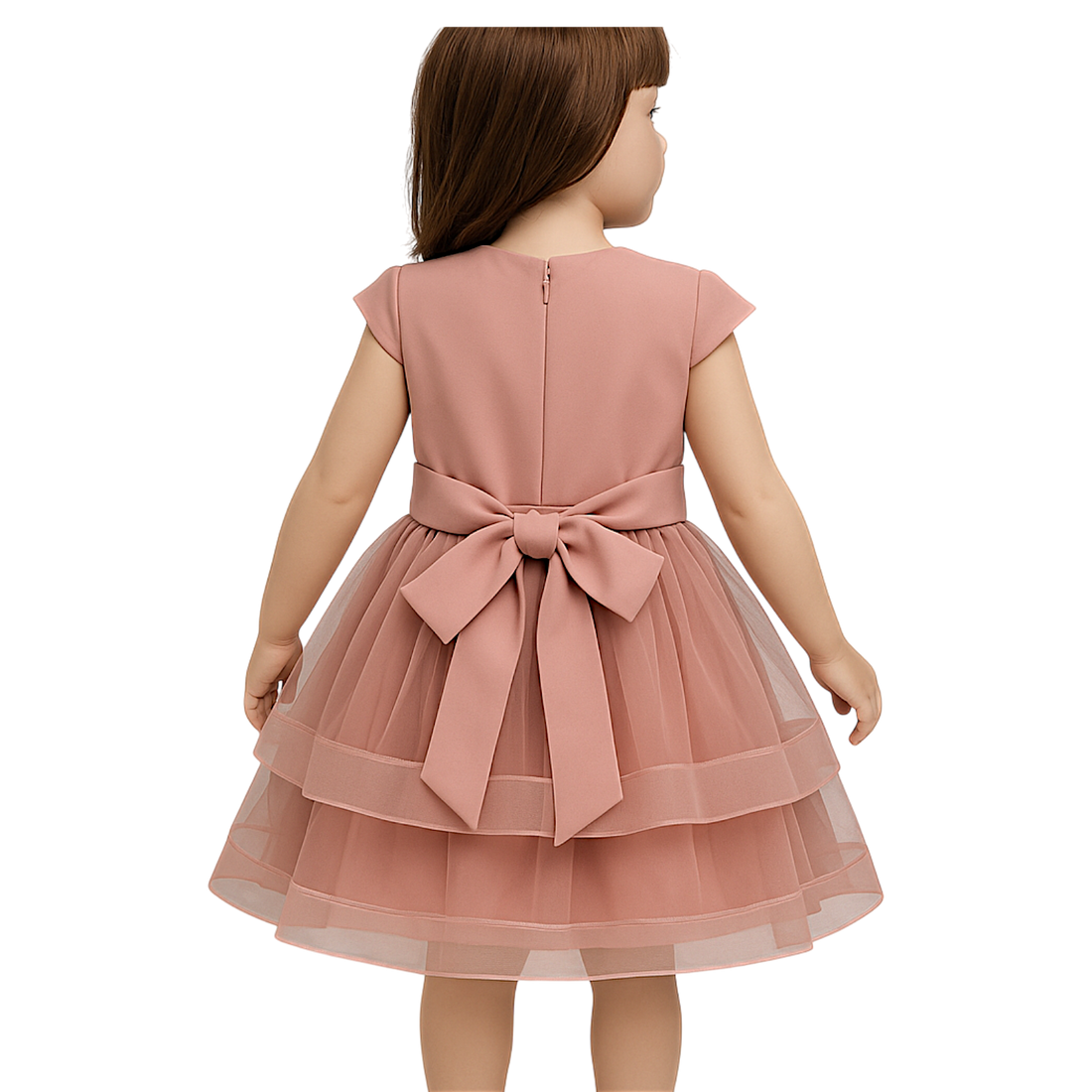 Tulle dress for girls, powder pink, Little Lady 8331-30525
