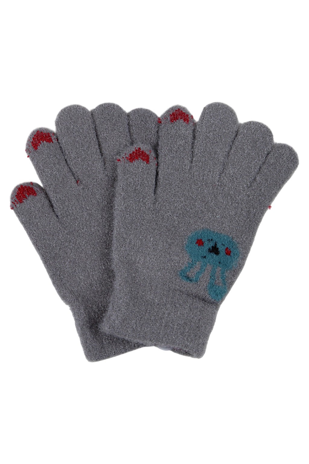 Girls' gray gloves Euro Gloves D-229-91025