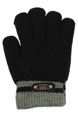 Claccic Gloves Boys Black Euro Gloves D-298-91025-14