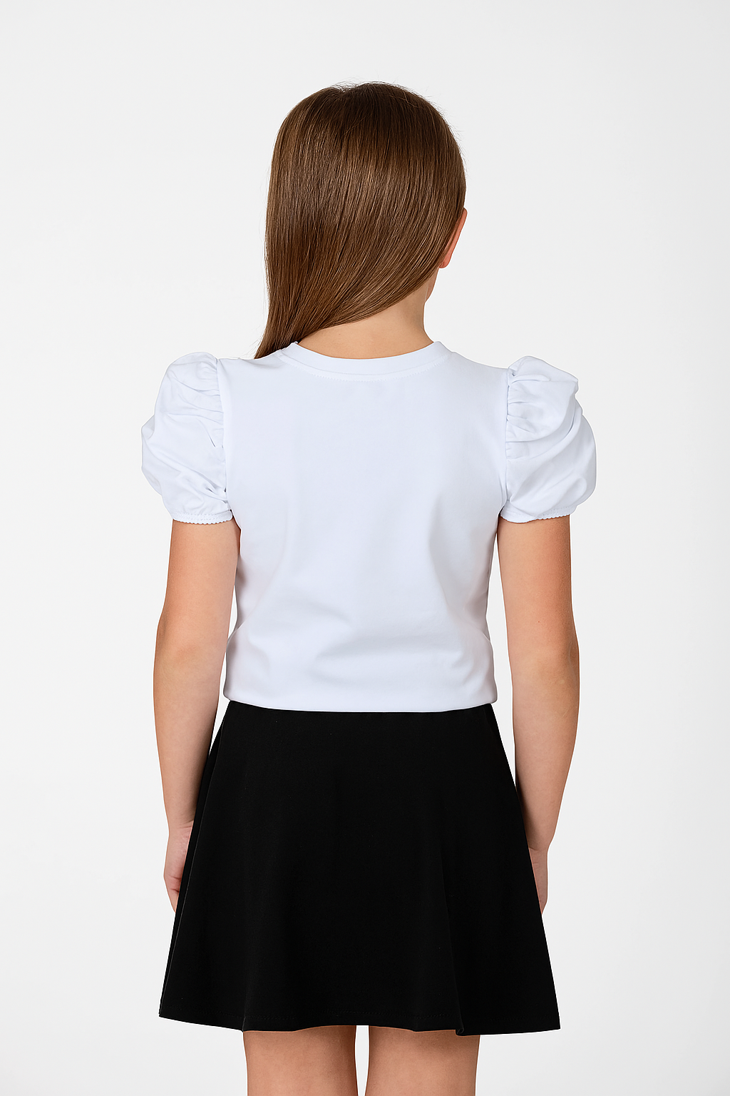 Girls' formal blouse white Mała Mi 2826-6525
