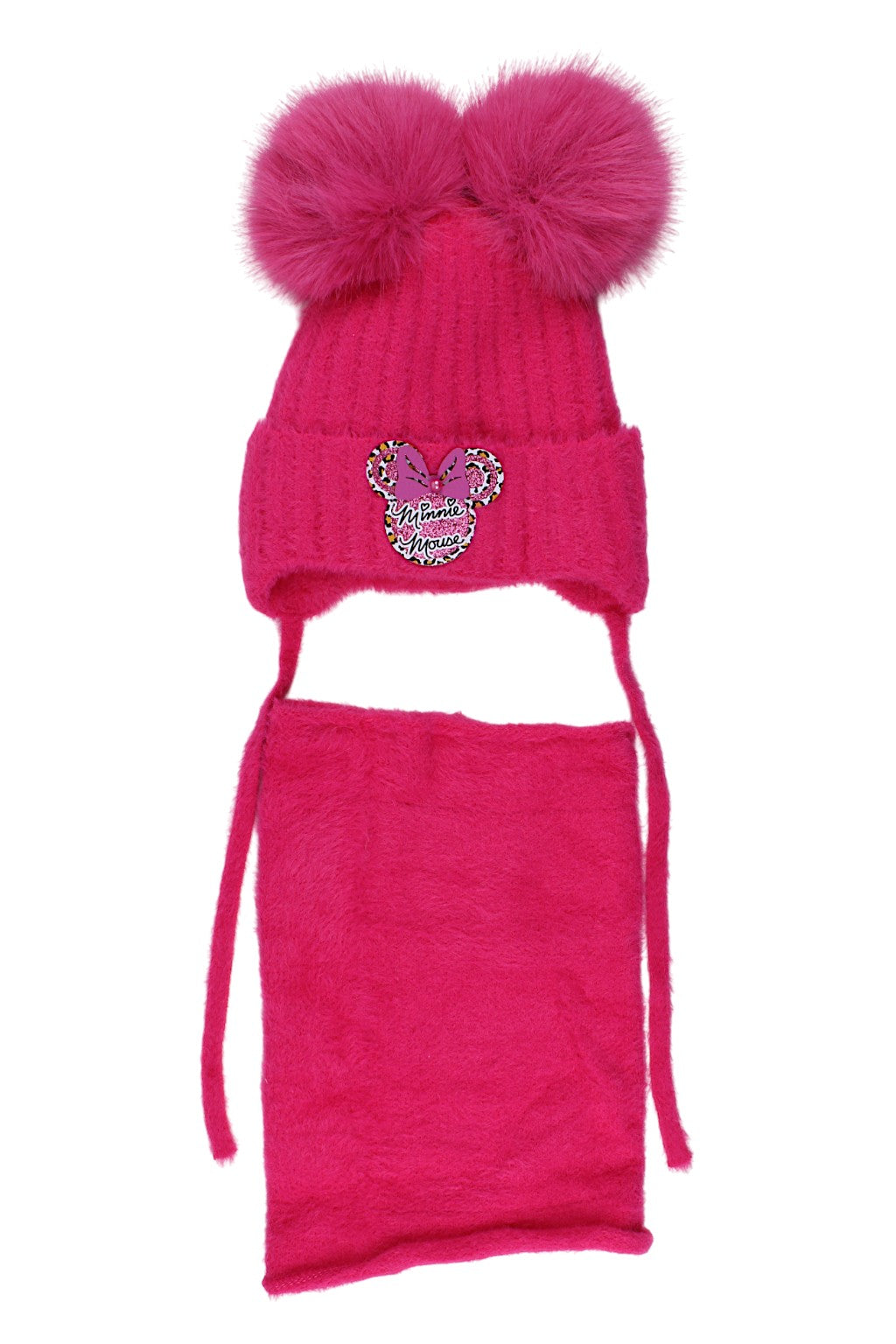 Girls' hat and scarf set, fuchsia, Ambra D69-51125