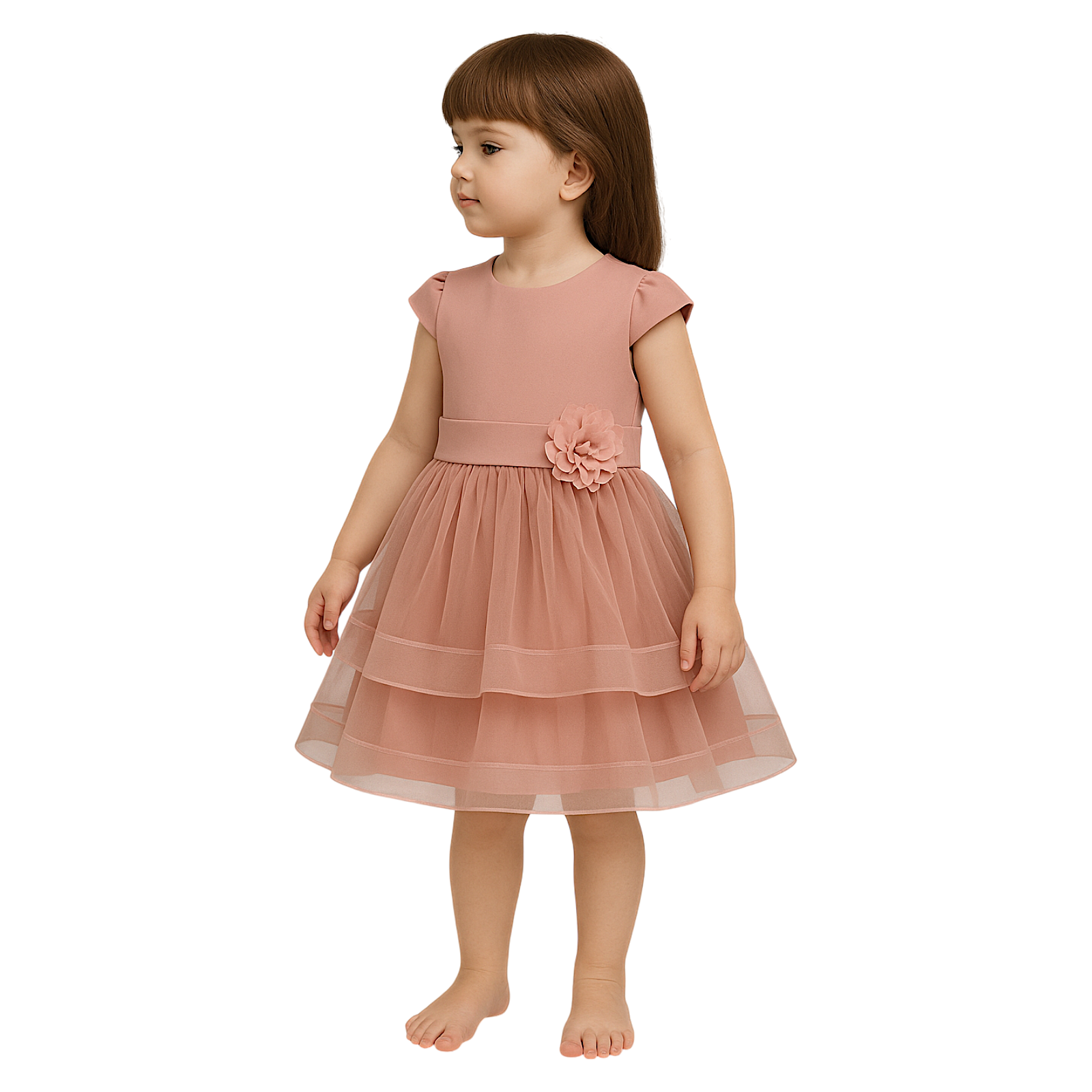 Tulle dress for girls, powder pink, Little Lady 8331-30525