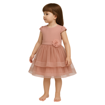 Tulle dress for girls, powder pink, Little Lady 8331-30525