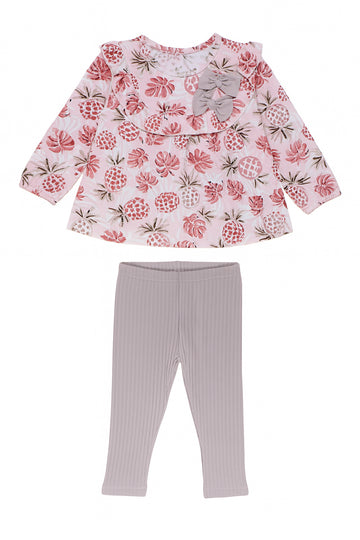 Set with leggings for girls, pink, Deco G151785-16725