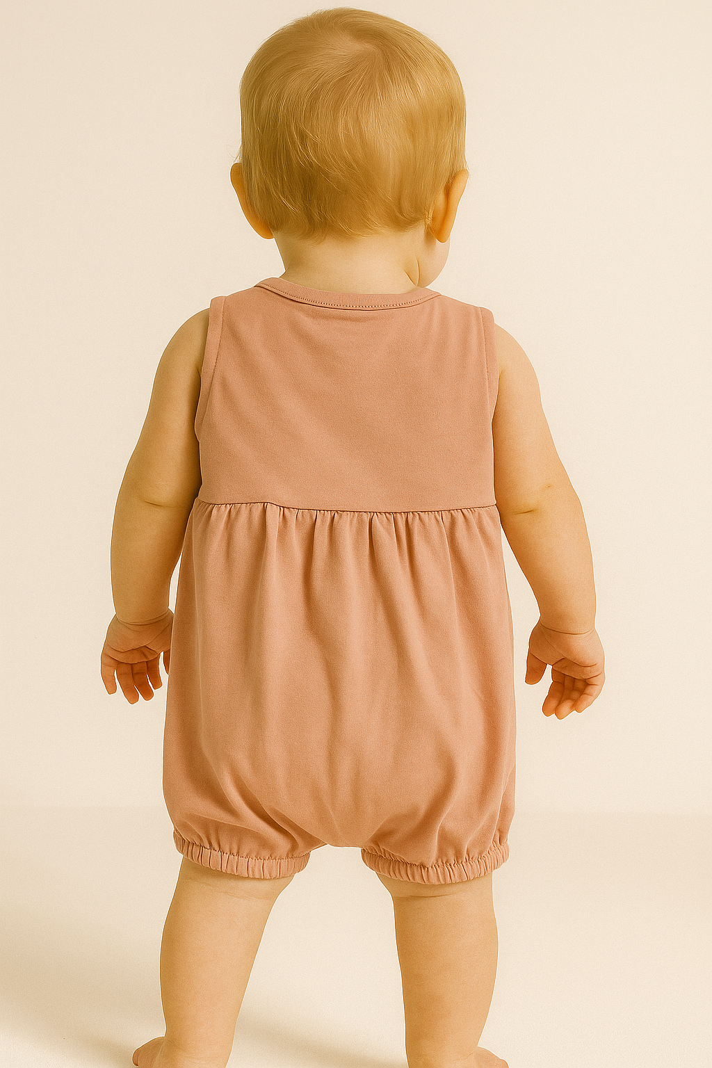 Girls' cotton rompers powder pink Hoppala H-4166-5625