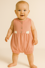 Girls' pink cotton rompers Hoppala H-4166-5625-40