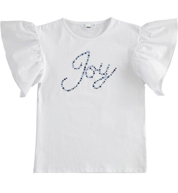 iDO 44491 Bluzka z krótkim rękawem dla dziewczynki kolor biały -  - #tag1# - #tag2# - #tag3# - #tag4#