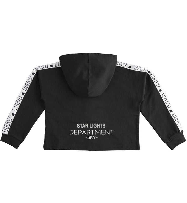 iDO 44508 Bluza z kapturem dla dziewczynki kolor czarny -  - #tag1# - #tag2# - #tag3# - #tag4#