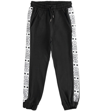 iDO 44543 Spodnie dresowe dla dziewczynki kolor czarny -  - #tag1# - #tag2# - #tag3# - #tag4#