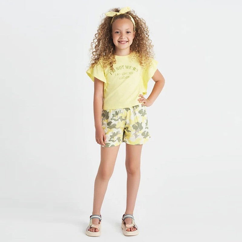 iDO 44866 Bluzka z krótkim rękawem dla dziewczynki kolor żółty -  - #tag1# - #tag2# - #tag3# - #tag4#