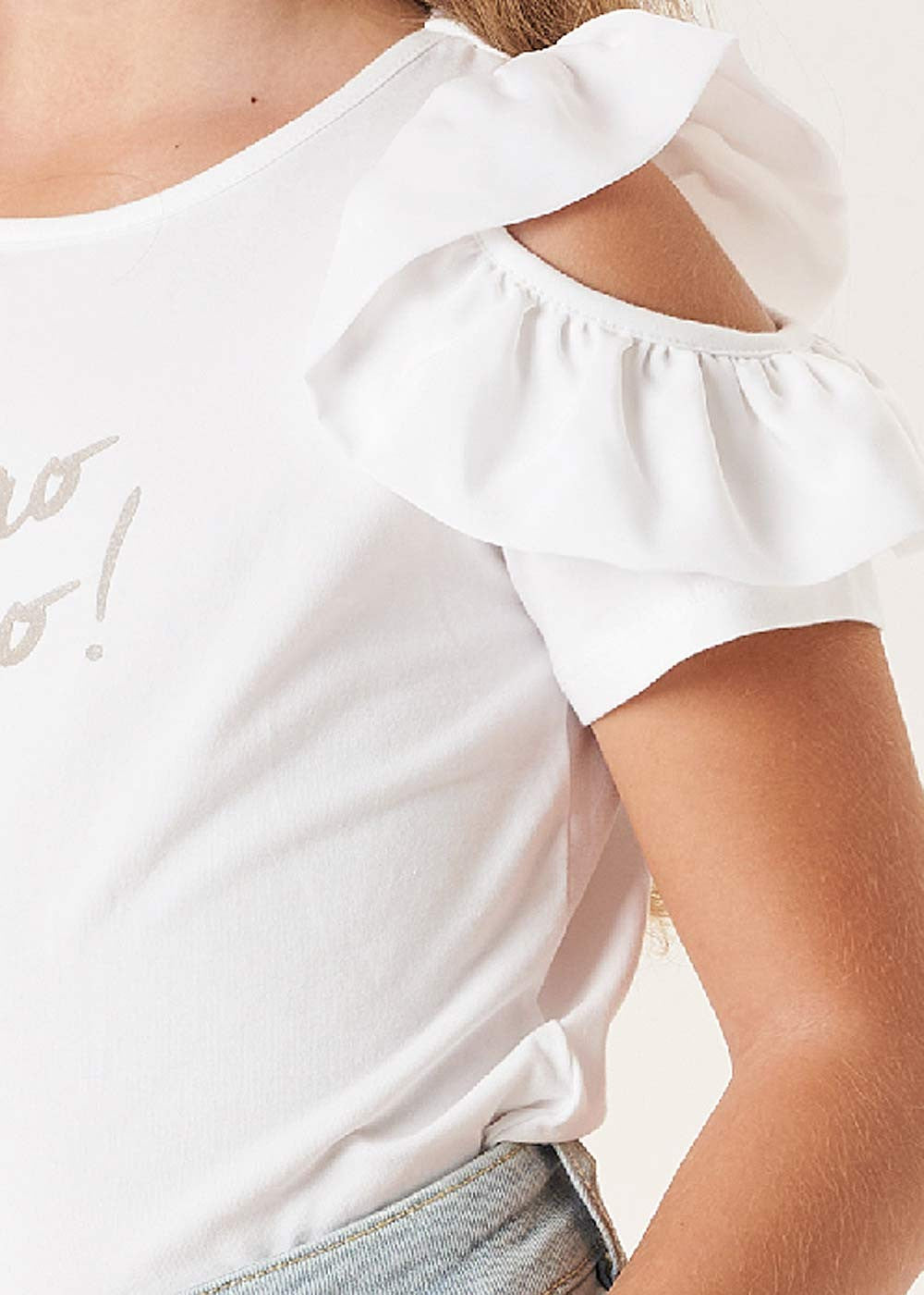 iDO 46860-0113 Koszulka krótki rękaw dziewczynka kolor biały -  - #tag1# - #tag2# - #tag3# - #tag4#