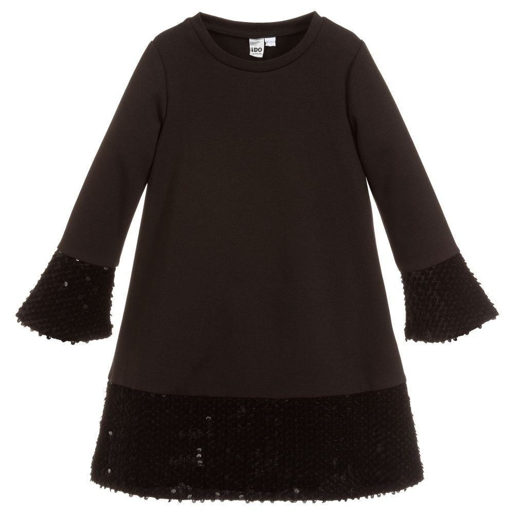 iDO Elegancka sukienka z naszyjnikiem dziewczęca K998-0658 czarna -  - #tag1# - #tag2# - #tag3# - #tag4#