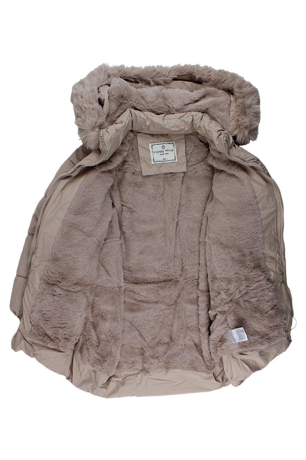 Beige girls' winter jacket Happy House KK2312-27925