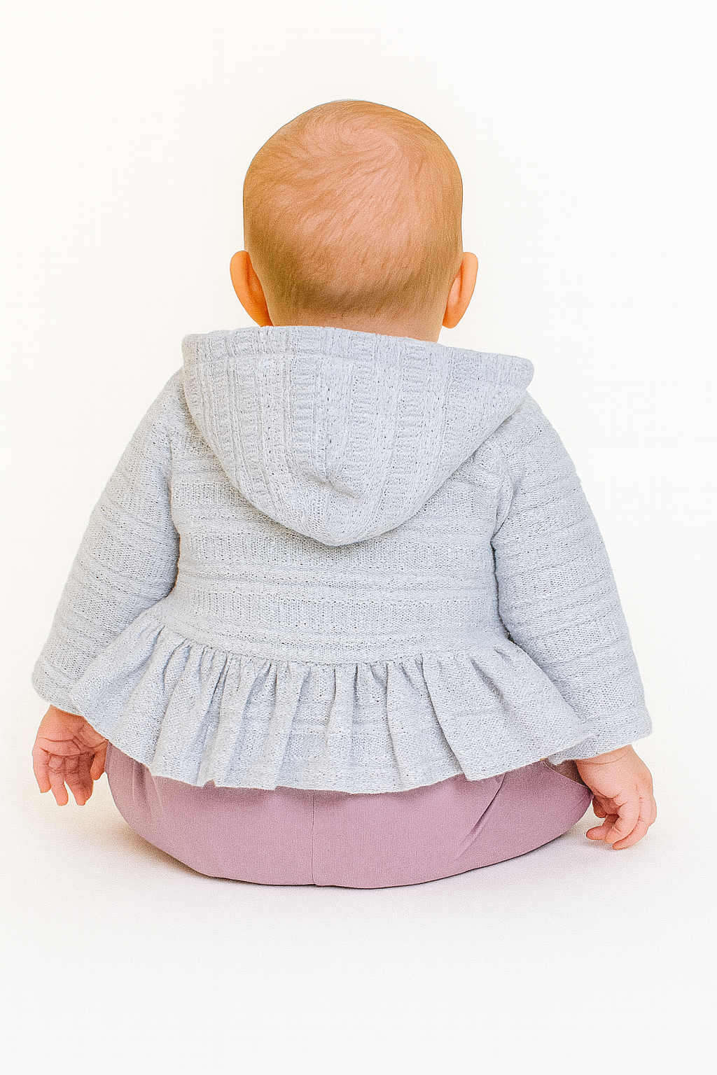 Girls' sweater set, ash gray, Arif Baby 1020-16725