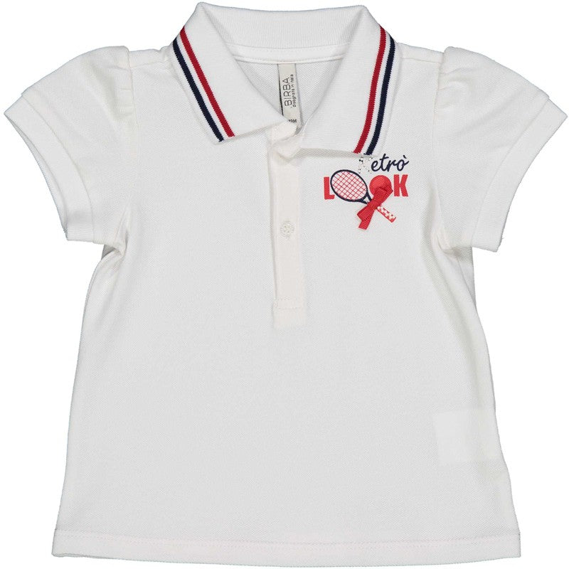 koszulka polo dla dziewczynek Birba&Trybeyond 24804-15A kolor biały -  - #tag1# - #tag2# - #tag3# - #tag4#