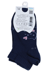Pier Lone P-1714-17625 Navy Blue Kitty Girls' Socks