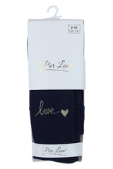 Girls' navy blue tights Pier Lone PL-2428-291025