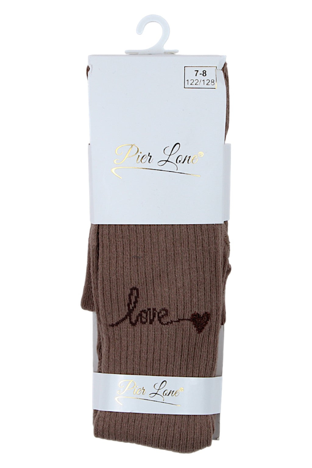 Girls' brown tights Pier Lone PL-2428-291025