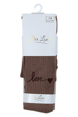 Girls' brown tights Pier Lone PL-2428-291025