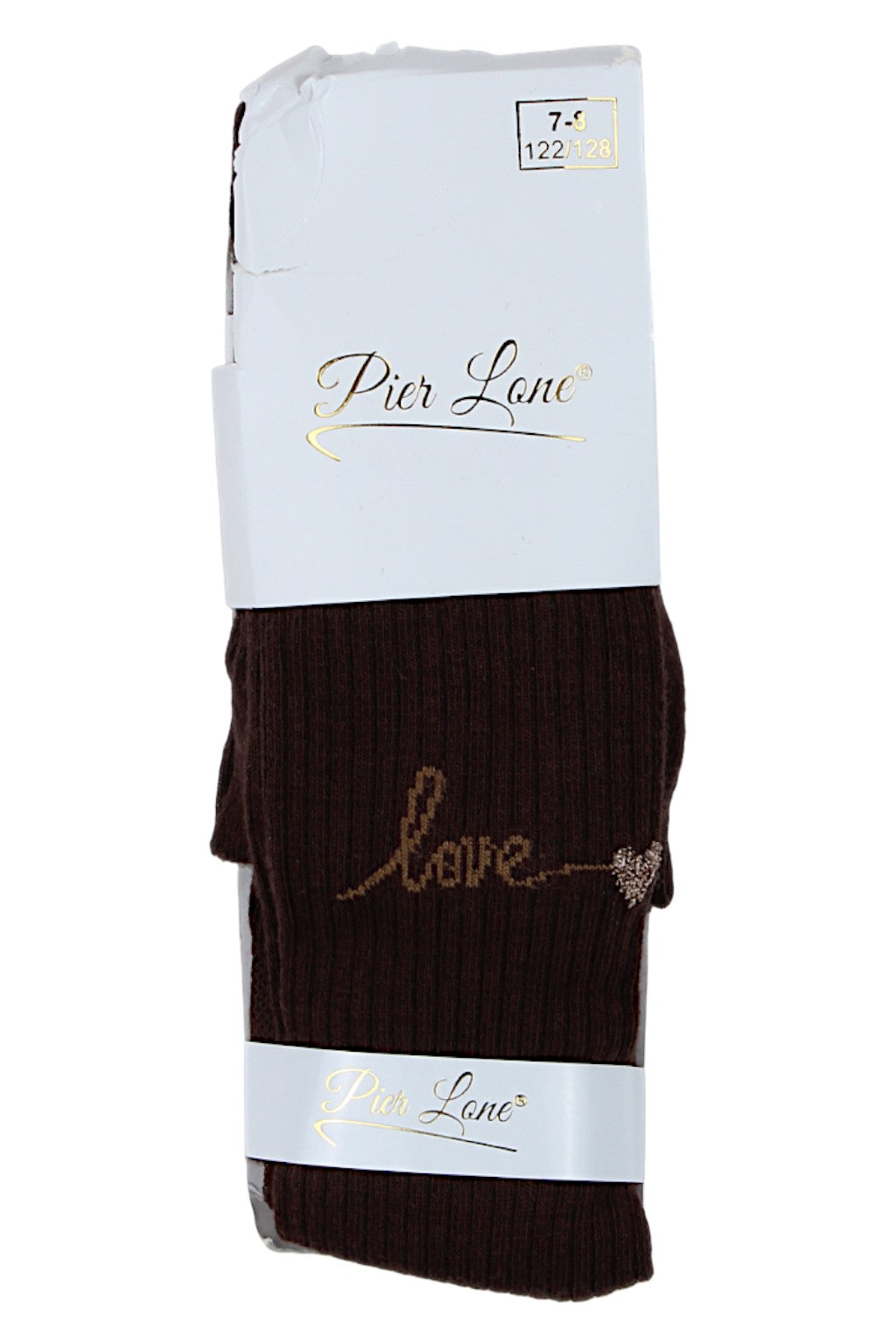 Girls' chocolate tights Pier Lone PL-2428-291025