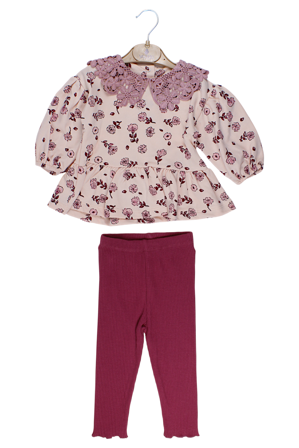 Girls' collar set, burgundy, Vovido V2802-11925
