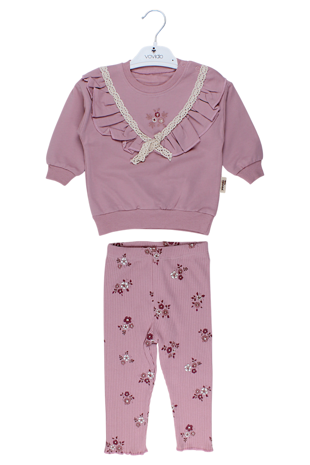 Girls' lace set, dark pink, Vovido V2806-11925