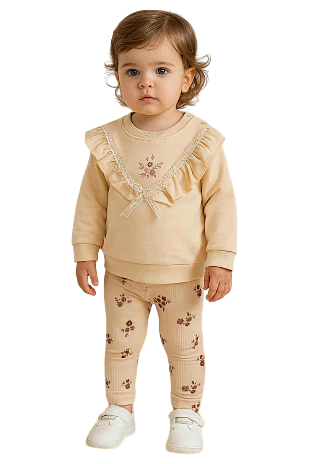 Cream lace set for girls Vovido V2806-11925-28