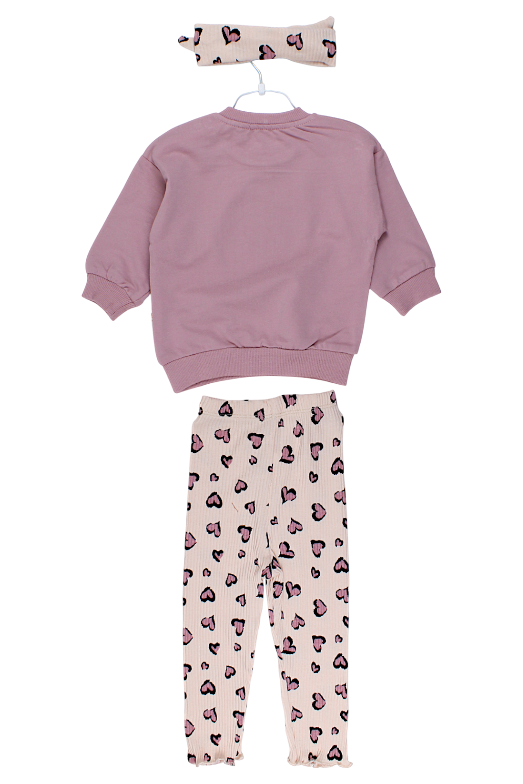 3-piece set with headband, girly, dusty pink, Vovido V2812-11925-5