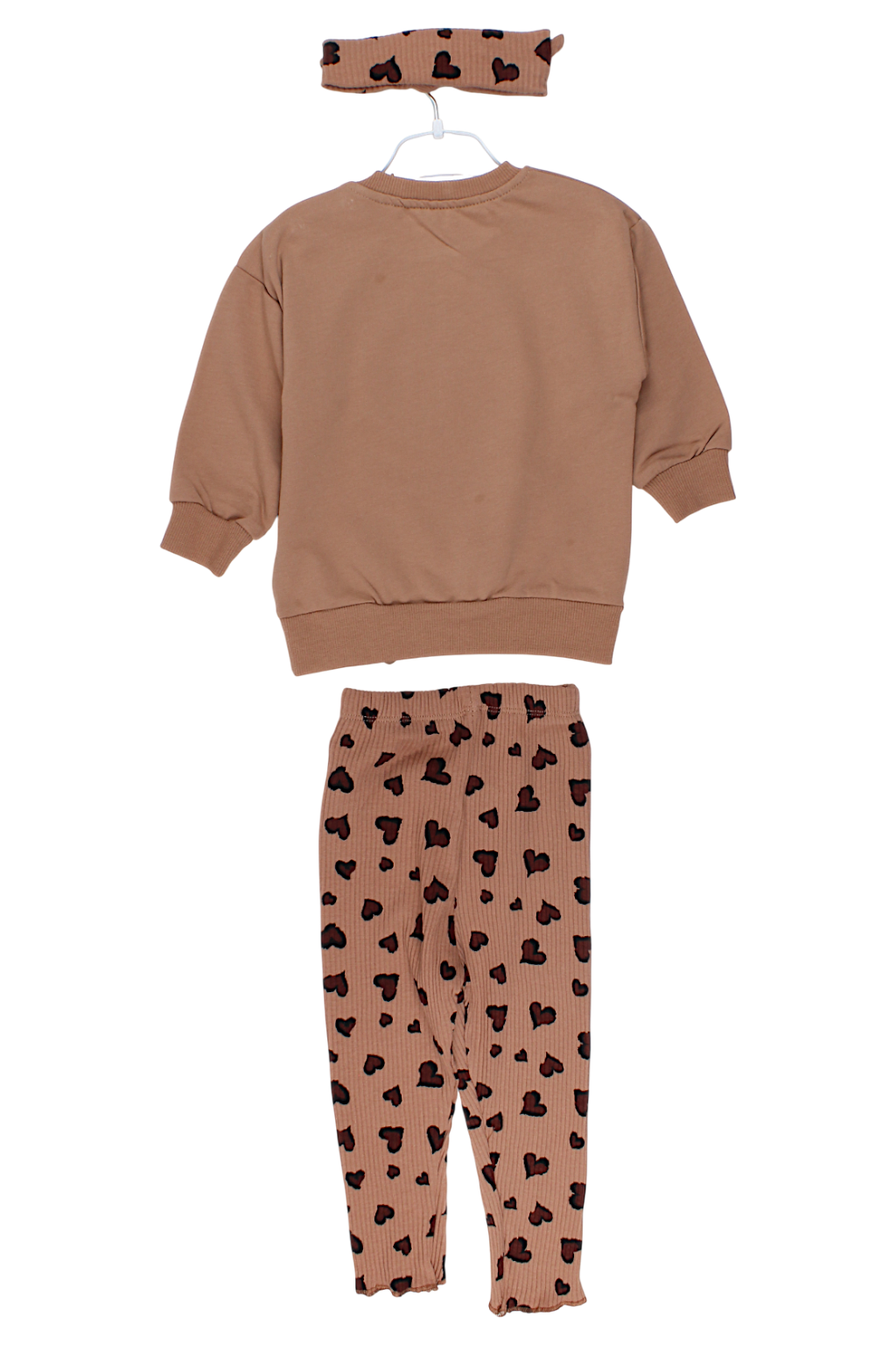 3-piece set with headband for girls, chocolate, Vovido V2812-11925