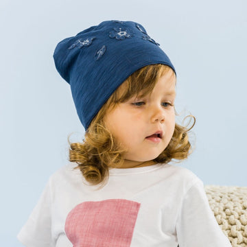 Pupill Girls' transitional cap navy blue ARIA