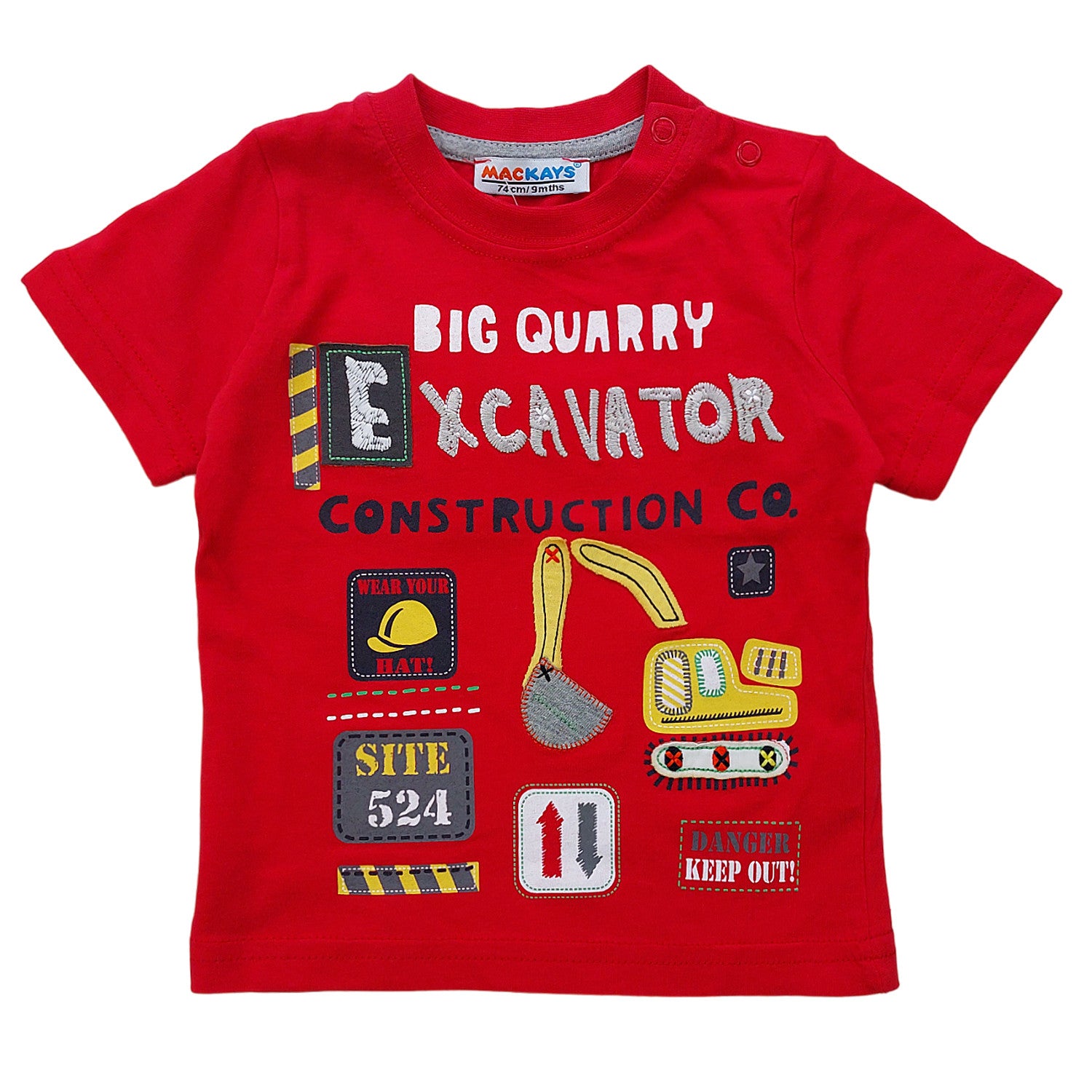 T-Shirt Excavator boy red 1251-9424 GKMOC