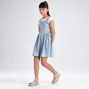Denim dress for girls Mayoral 6933-88 Blue