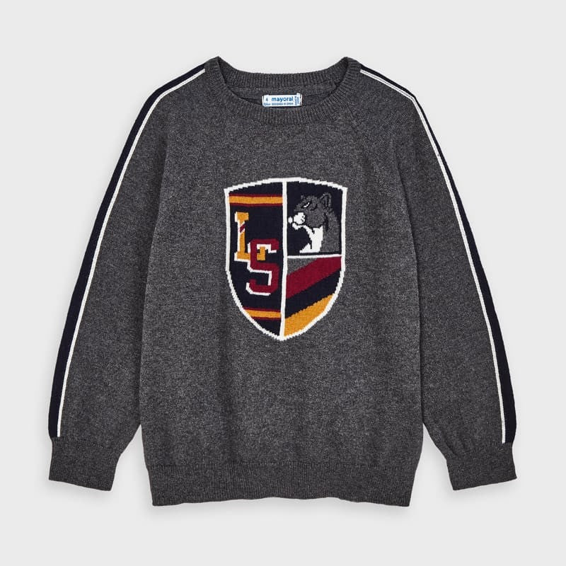 Embroidered Boys Sweater Mayoral 4330-67 Gray